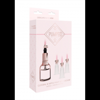 CLITORAL  NIPPLE PUMP SET MEDIUM - MEDIUM